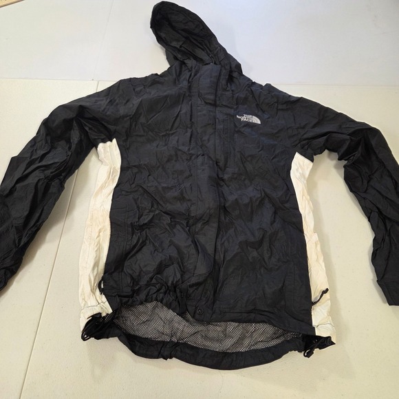 The North Face Jackets & Blazers - The North Face Womens XS Black Cream Hooded Mesh Lined Windbreaker Rain Jacket